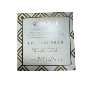 Spongelle Tea Freesia Pear 2.5 oz Wash Infused Buffers Exfoliate NIB